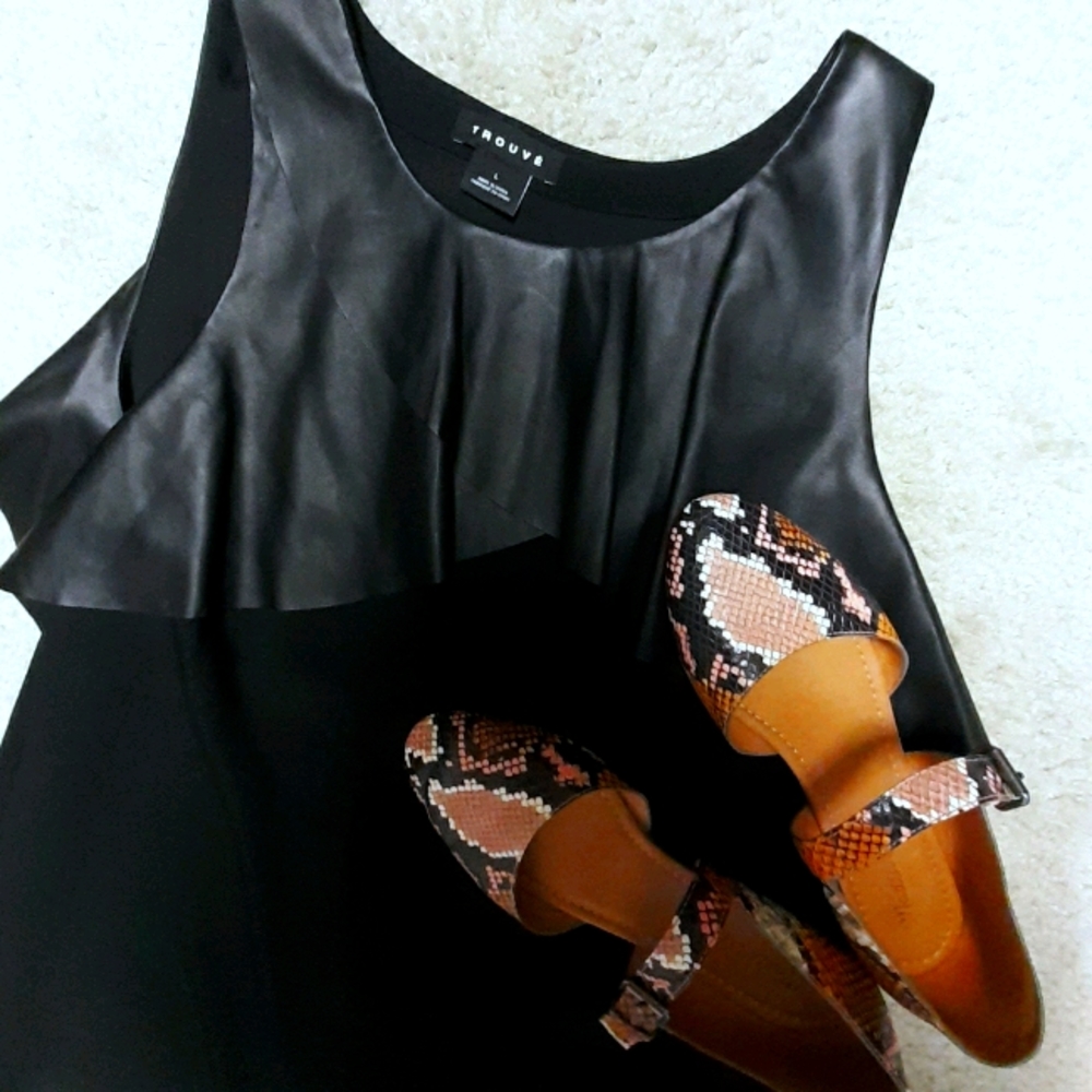 Trouvé Faux Leather Tank